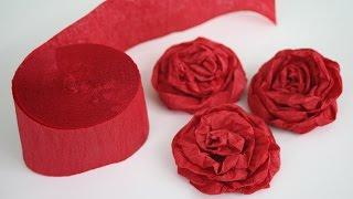 How to Make Twisted Crepe Paper Roses