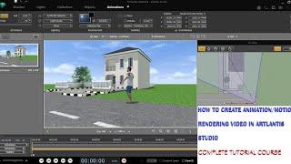 How To Create Animation/Motion Rendering Video in Artlantis Studio Complete Tutorial Course