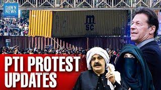 PTI Protest Updates | Islamabad | D-Chowk | Gandapur | Bushra Bibi | Dawn News English