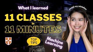 11 MACHINE LEARNING COURSES IN 11 MINUTES - Tips, Mistakes, Best vs. worst class @ Cambridge master