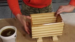 [Woodworking] Making Wooden Box for Clothespins Without Nails Used 2 Types of Wood