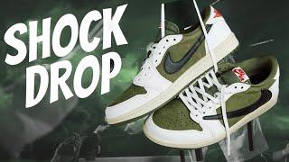 SHOCK DROP! TRAVIS SCOTT JORDAN 1 LOW MEDIUM OLIVE!