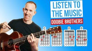 Listen To The Music  Doobie Brothers  Acoustic Guitar Lesson [with PDF]