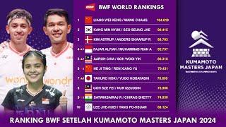 RANKING BWF SETELAH KUMAMOTO MASTERS JAPAN 2024. 𝗚𝗔𝗡𝗗𝗔 𝗣𝗨𝗧𝗥𝗔 𝗕𝗔𝗡𝗬𝗔𝗞 𝗕𝗘𝗥𝗨𝗕𝗔𝗛 #rankingbwf