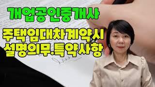 개업공인중개사 주택임대차 계약시 설명의무.계약서 특약사항 작성해보자.이금자부동산