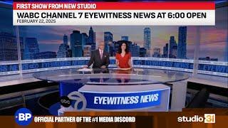 WABC Channel 7 Eyewitness News at 6:00 Open, 2/22/2025 (First Show from New Studio)