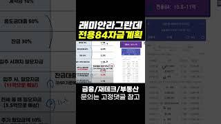 래미안라그란데 전용84 자금계획