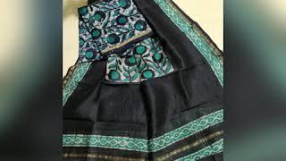 Hand block print chanderi silk dress materials directly from manufacturers