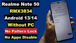 Realme Note 50 RMX3834 FRP Bypass Without PC Android 13 | Realme RMX3834 FRP Google Account Unlock