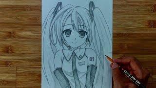 Cách vẽ Hatsune Miku Từng bước | Vẽ Anime Dễ Dàng #562 | Cong Dan Art