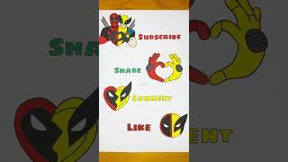 Deadpool & Wolverine Heart Correcting Paper Animation ️ #shorts #youtubeshorts #heart