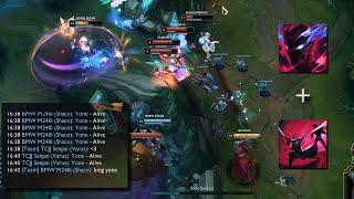 insane yone R and flash + Q outplays