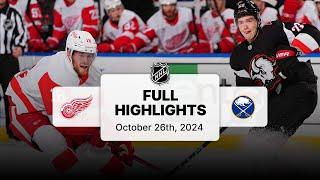 Red Wings at Sabres | October 26, 2024 | NHL Full Game Highlights