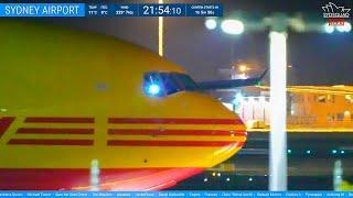  DHL Cockpit Light - Sydney Airport Plane-Spotting at night. Aviation's Hour-of-Power with Kurt 