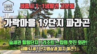 세종시 숲세권 아파트! 리조트 느낌의 유럽풍 외관! 구해줘홈즈 세종시편에 나온 가락마을 19단지 동양파라곤 단지영상/매매시세