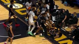 SCUFFLE breaks out in last minutes of Southland Championship | ESPN College Basketball