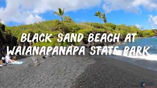 Explore and Snorkel at the Black Sand Beach - Wai'anapanapa State Park, Maui, Hawaii