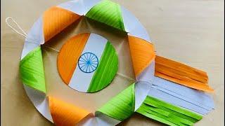 Tricolor Wreath | Indian Flag Craft Ideas | Indian Independence Day Crafts | August 15th Craft Ideas