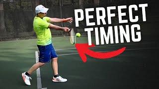 Secret Timing for MAX Forehand Power! - Tennis Technique Lesson