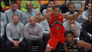 Scottie Barnes TROLLS the Nets Bench after the 3-Pointer 