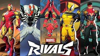 Marvel Rivals All Characters Skins & Outfits | Full Roster (4K)