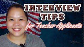 Interview TIPS for US Teacher Applicants