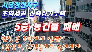 시흥장현 신축상가주택 통건물매매! 테라스 복층 주인세대구조 드론영상 [매물번호3-51]