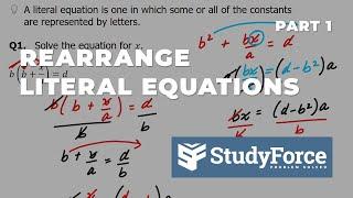  How to rearrange literal formulas