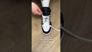 How to Lace Air Jordan 1 Mids ️ #jordans #asmr #sneakers #tutorial