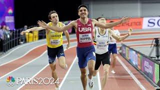 Bryce Hoppel completes epic comeback to claim men's 800m Indoor World title| NBC Sports