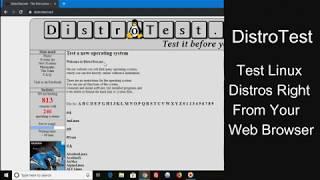 DistroTest - Run Different Linux Right from Your Browser