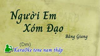 Người em xóm đạo | Tone nam (Dm) Karaoke  | Cui bap music