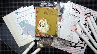 Diamond Press Vintage Vintage Santa Stamps and Dies Set Review Tutorial!