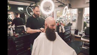 Glorious Big Beard Gets Shaped at the Barber