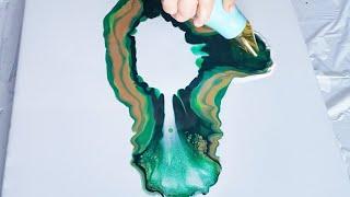 How To Create Depth  | Acrylic Pour Painting | Wreath | Fluid Art