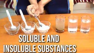 What are Soluble and insoluble substances using Sand, Salt and Sugar Science Experiment