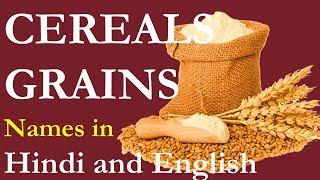 Cereals Names in English with pictures, अनाज के नाम अंग्रेजी में, Name of Grains in English,  Hindi