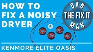 HOW TO FIX A NOISY DRYER - DIY (Replacing the Idler Pulley and Roller Wheels) - Kenmore Elite Oasis