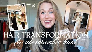 BRONDE HAIR TRANSFORMATION & ABERCROMBIE HAUL  #vlogmas2024