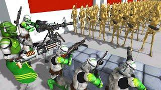 Can 100 Clones Hold SHIP DEFENSE vs Endless DROID ARMY?! - Men of War: Star Wars Mod