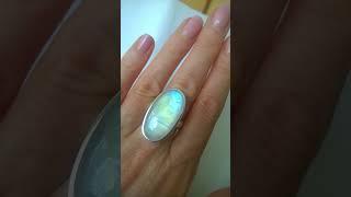 #sunsveti #shorts Кольцо Лунный свет адуляр лунный камень ,серебро 925#украшение #moonstone #fashion