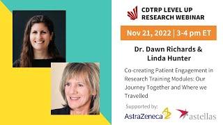 CDTRP Level Up Research Webinar - Dr. Dawn Richards and Linda Hunter