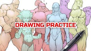 ‍️ DRAWING THE MALE BODY (construction explained)