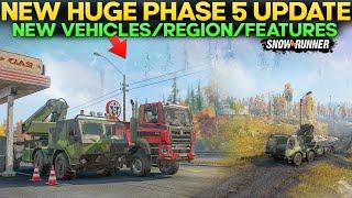 New Huge Phase 5 Update New Vehicles, Region and Features in SnowRunner Everything You Need to Know