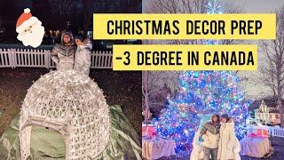 Christmas preps in -3 temperature | Canada Christmas Vlog