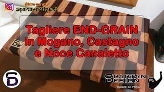 Realizzazione tagliere END-GRAIN con design a scacchiera "particolare" #23