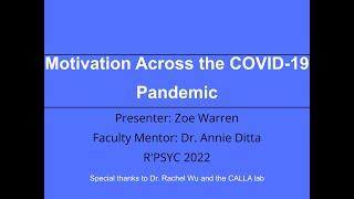 Motivation Across the COVID-19 Pandemic