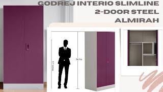 NEW GODREJ Slimline 2-Door Steel Almirah Godrej almirah 2 Door Almira design