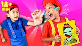 Funny drawing song + More Nursery Rhymes & Kids Songs