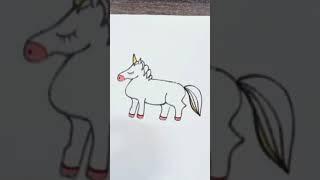 how to make unicorn  simple easy drawing #Drawing art zikra